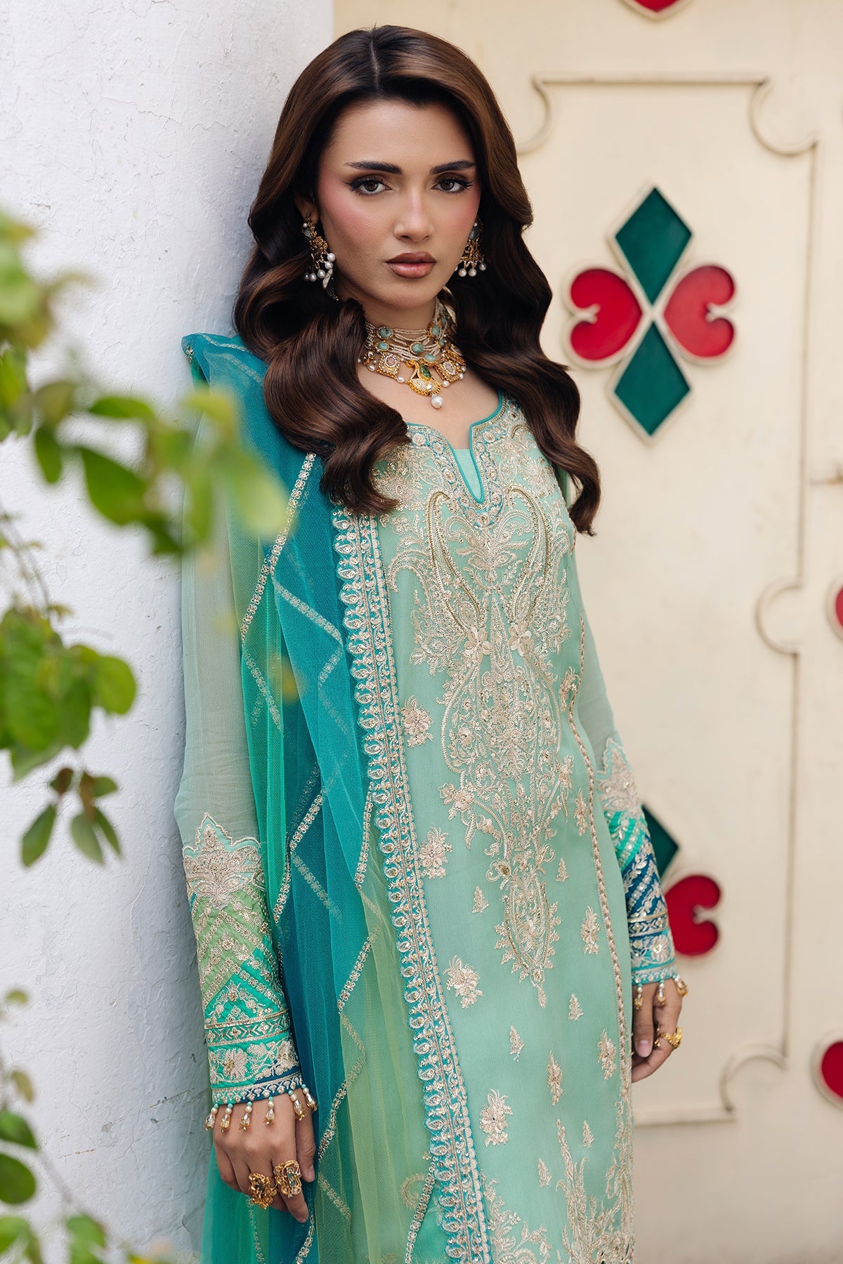A1 Charizma brand Stitched original luxury embroidered Cline chiffon collection with organza dupata embroidered same like pic