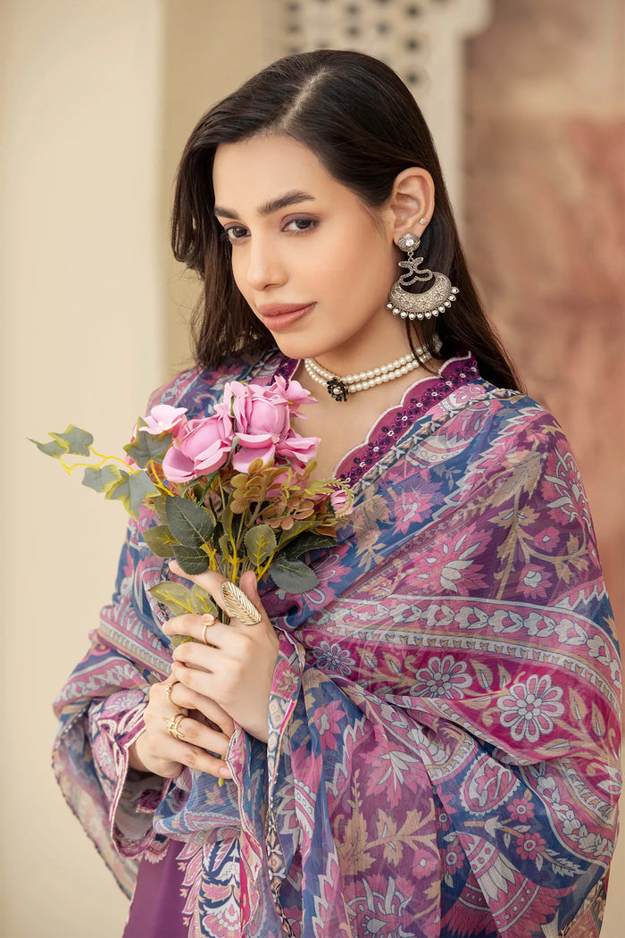 Adan libas slub fabric winter wear 3-piece with chiffon dupata kameez Length 40" as it is model pic