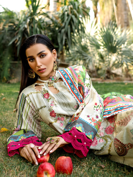 BIN ILYAS Collection 3-Piece Stitched by Brand Kotail Fabric