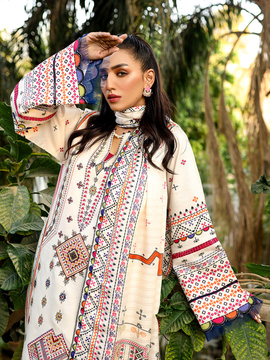 BIN ILYAS Collection 3-Piece Stitched by Brand Kotail Fabric