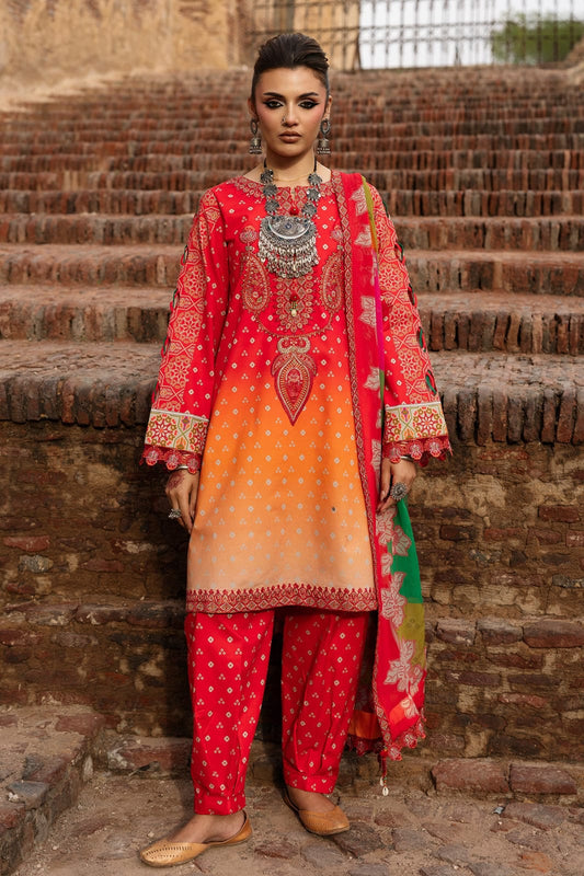Charizma original brand stitched 3-piece Chunri Collection with chiffon dupatta same like Model pic