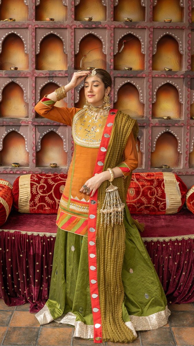 Original by Zahra ahmad branded ready to wear as it is model pic katan silk fabric