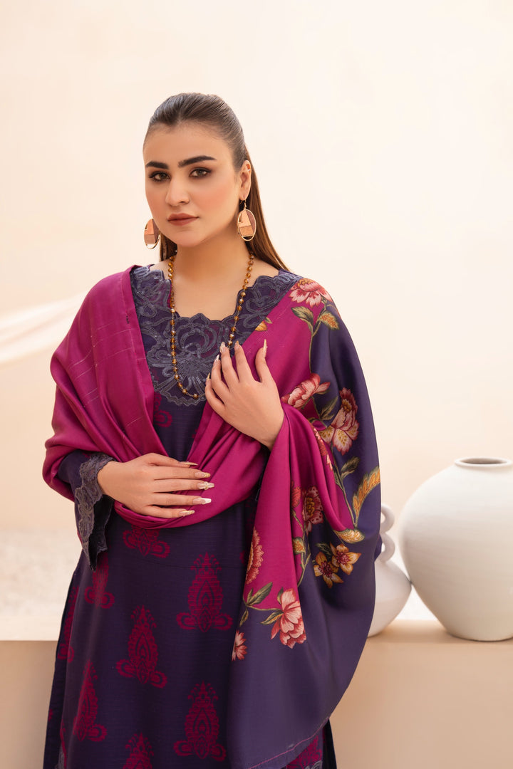Dhanak fabric with warm woolen shawl Luxury collection