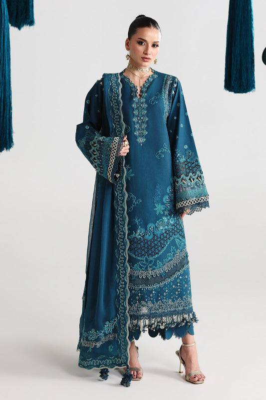 AA1 Original Qalamkar brand stitched 3-piece Luxury Lawn with Chiffon Dupatta Emberoidered embellished Dress.