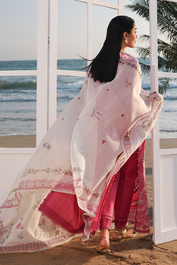 brand stitched Original qalamqar summer wear Luxury embroidered lawn with soft embroidery cottonwood net dupata full embroided