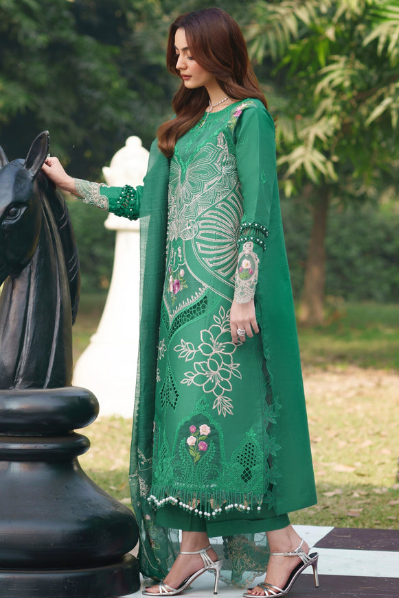 Parishay Brand stitched 3-piece summer wear embroidered luxury suit