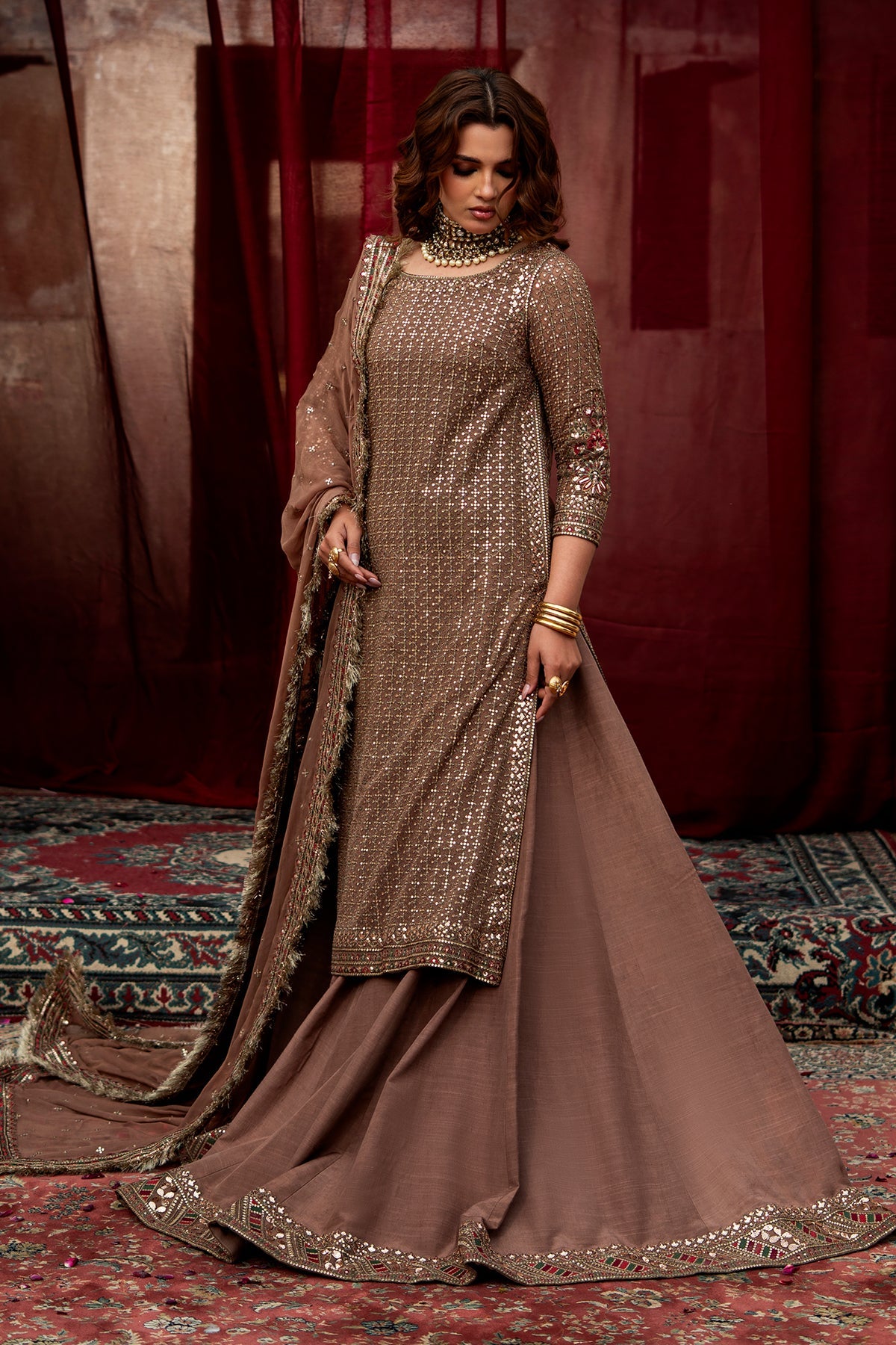 AAA Charizma original Eid Collection Chiffon fabric ghara raw silk material
