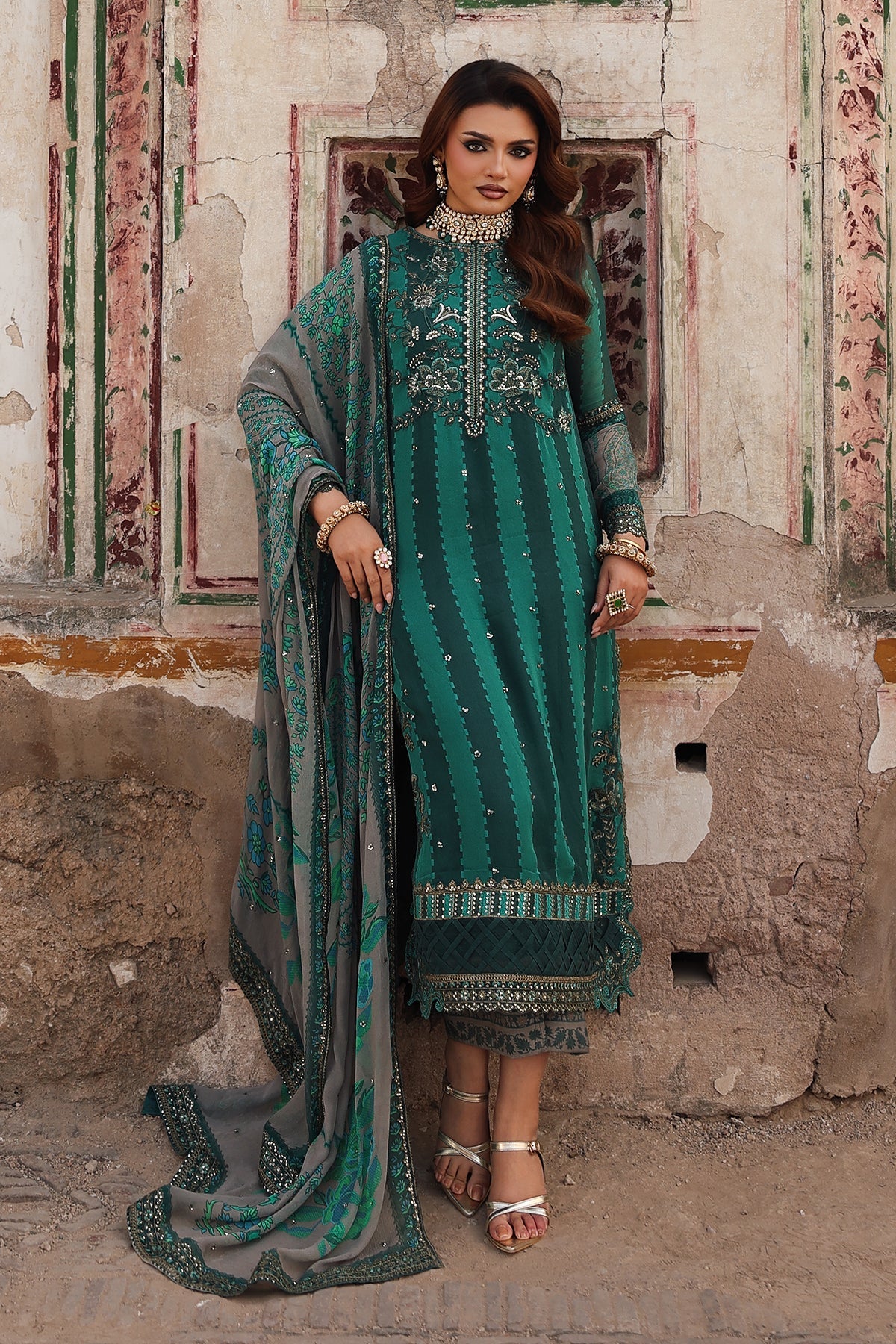 AAA Charizma Original brand stitched vasal chiffon collection 3-piece