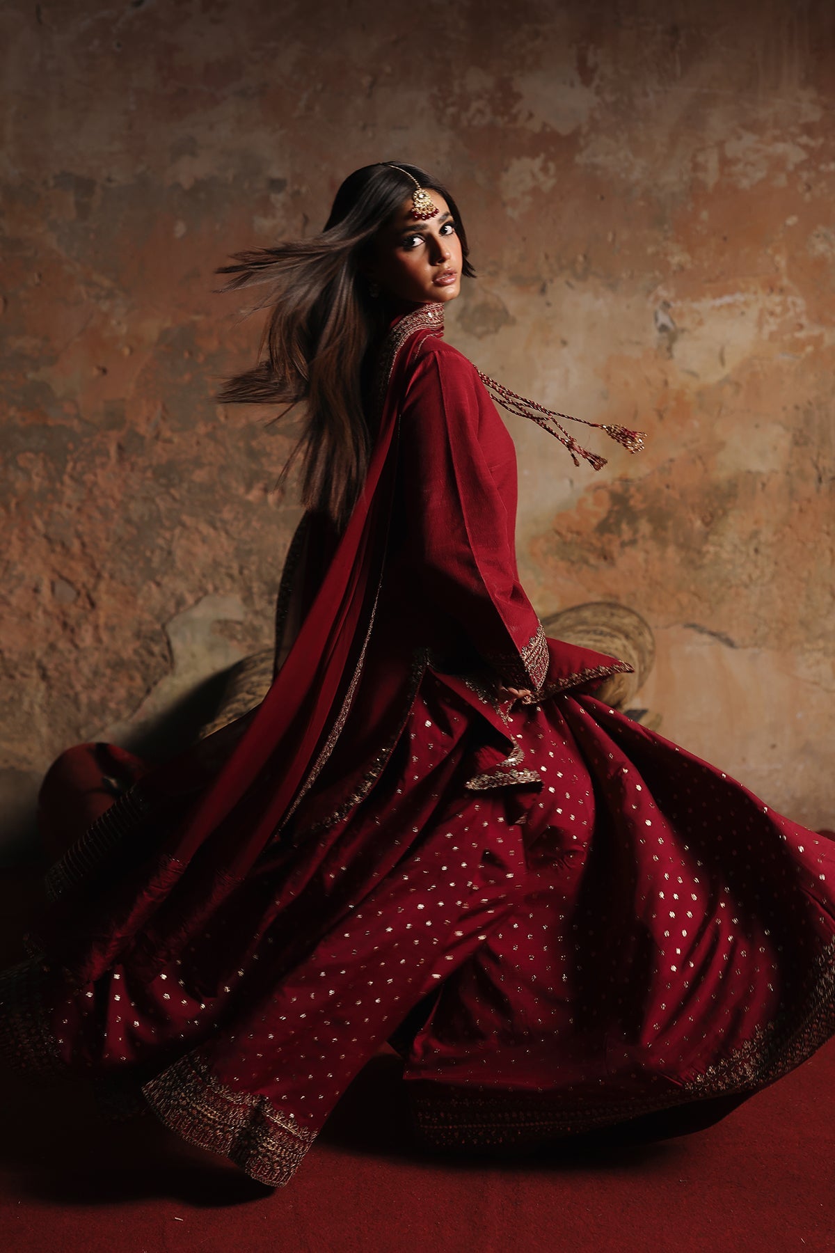 AAA Original by Charizma raw silk material with chiffon dupata fully embroidered Luxury suit