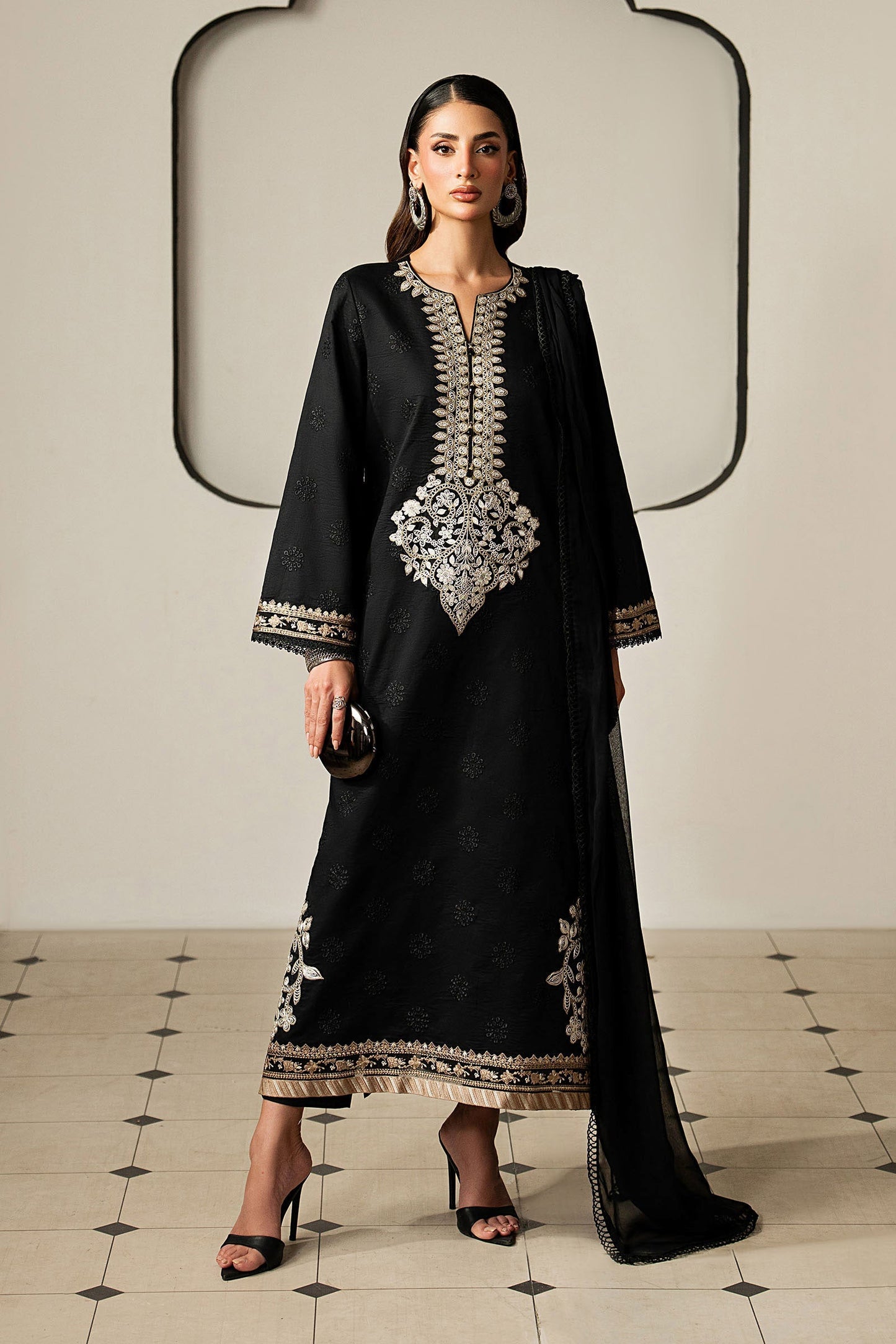3-piece Lawn embroidered suit by Maria B