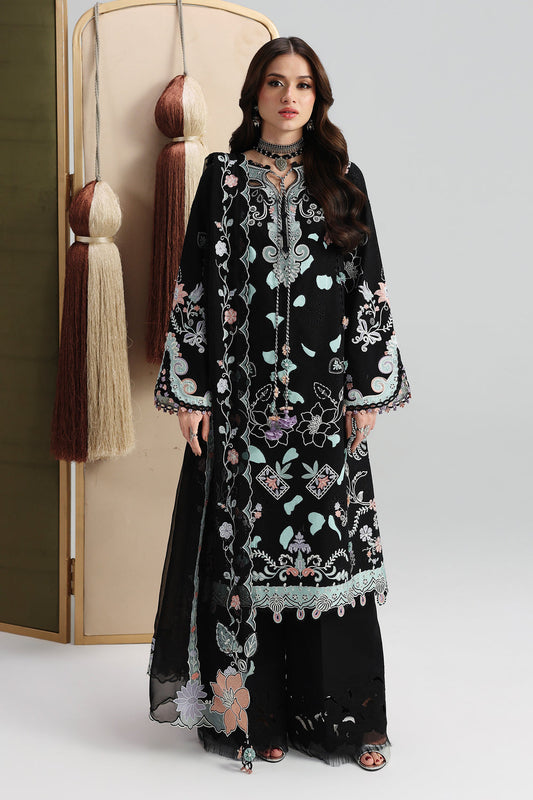 AA1 Original Qalamkar brand stitched 3-piece Luxury Lawn with Chiffon Dupatta Emberoidered embellished Dress.