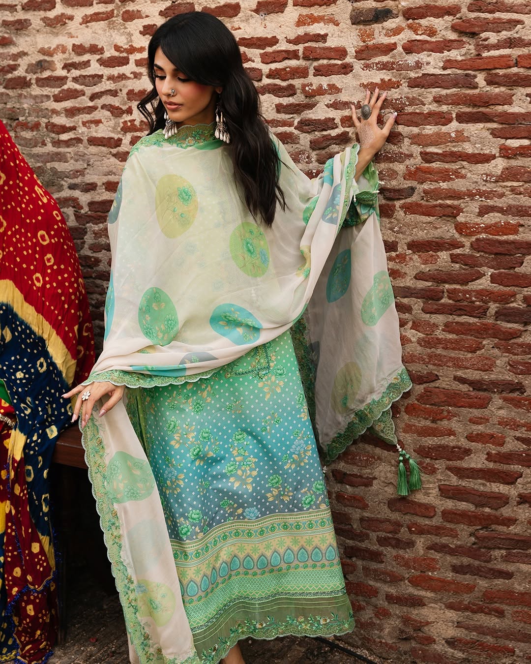 AA1 Charizma Original Brand stitched 3-piece lawn with chiffon dupata