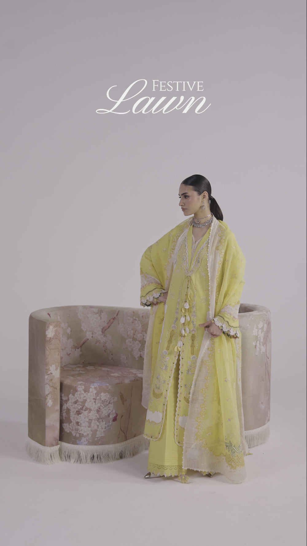 AA1 Original Qalamkar brand stitched 3-piece Luxury Lawn with soft net Dupatta Emberoidered embellished Dress.