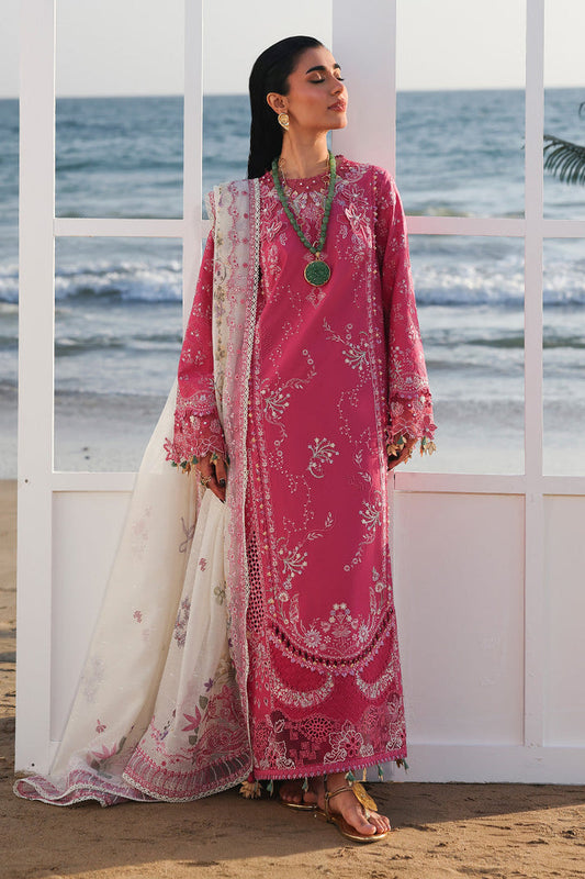 brand stitched Original qalamqar summer wear Luxury embroidered lawn with soft embroidery cottonwood net dupata full embroided