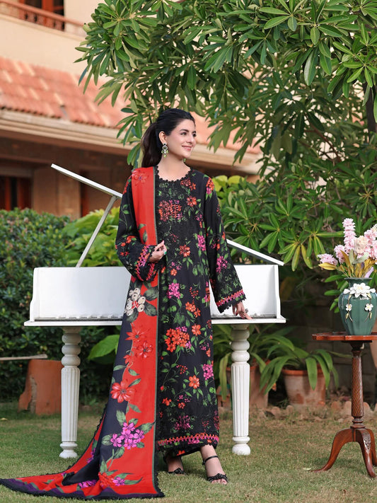 Original by aneela's Embroidered Linen with shawl