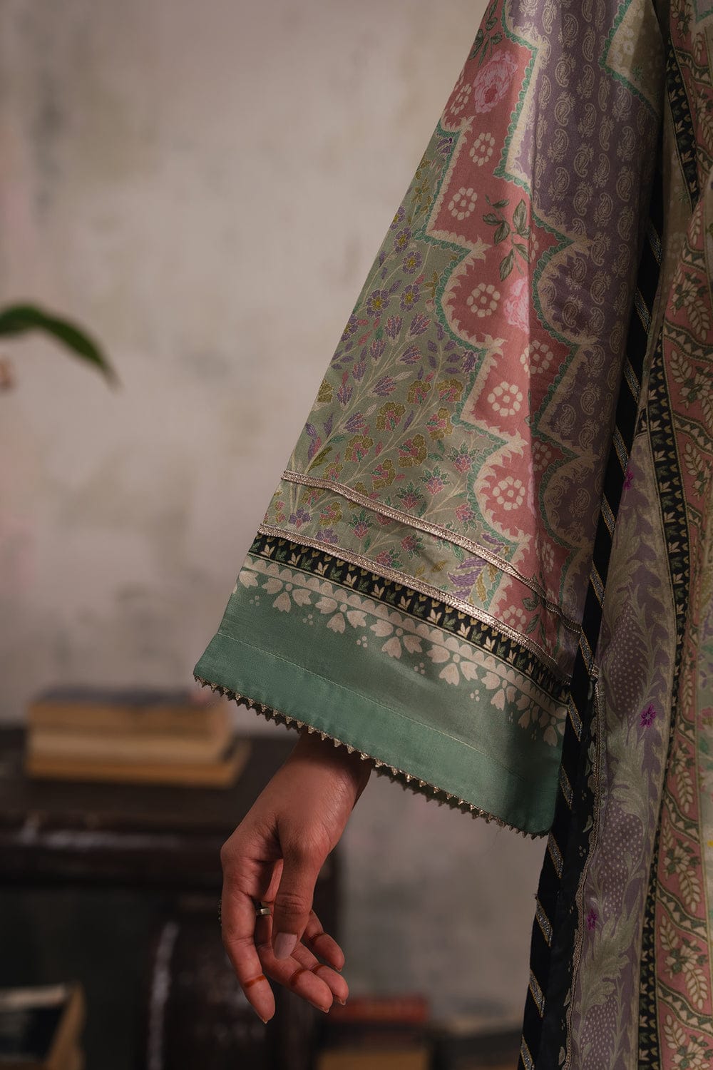 -1 Ethnic original 3-piece summer wear embroidered suit