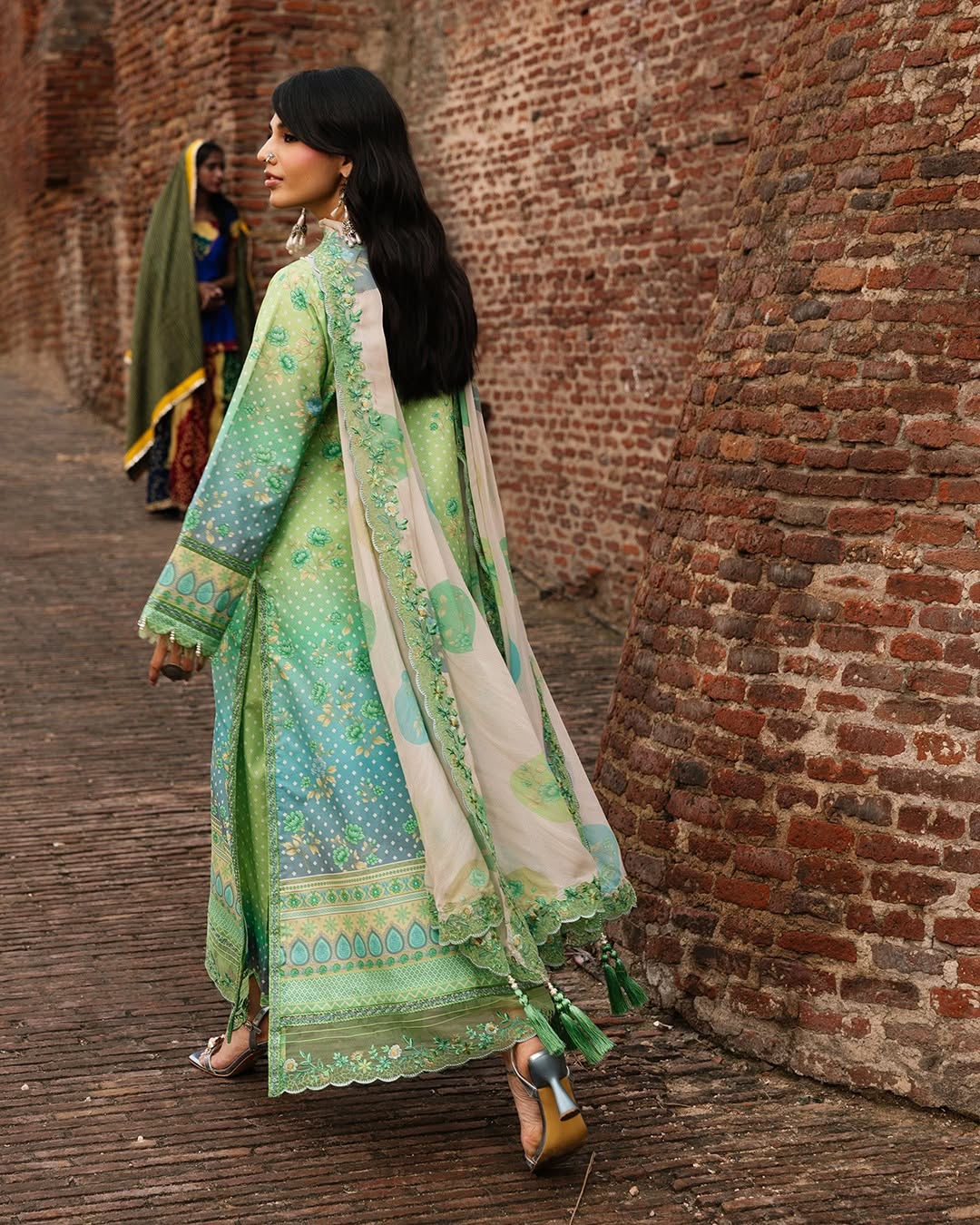AA1 Charizma Original Brand stitched 3-piece lawn with chiffon dupata