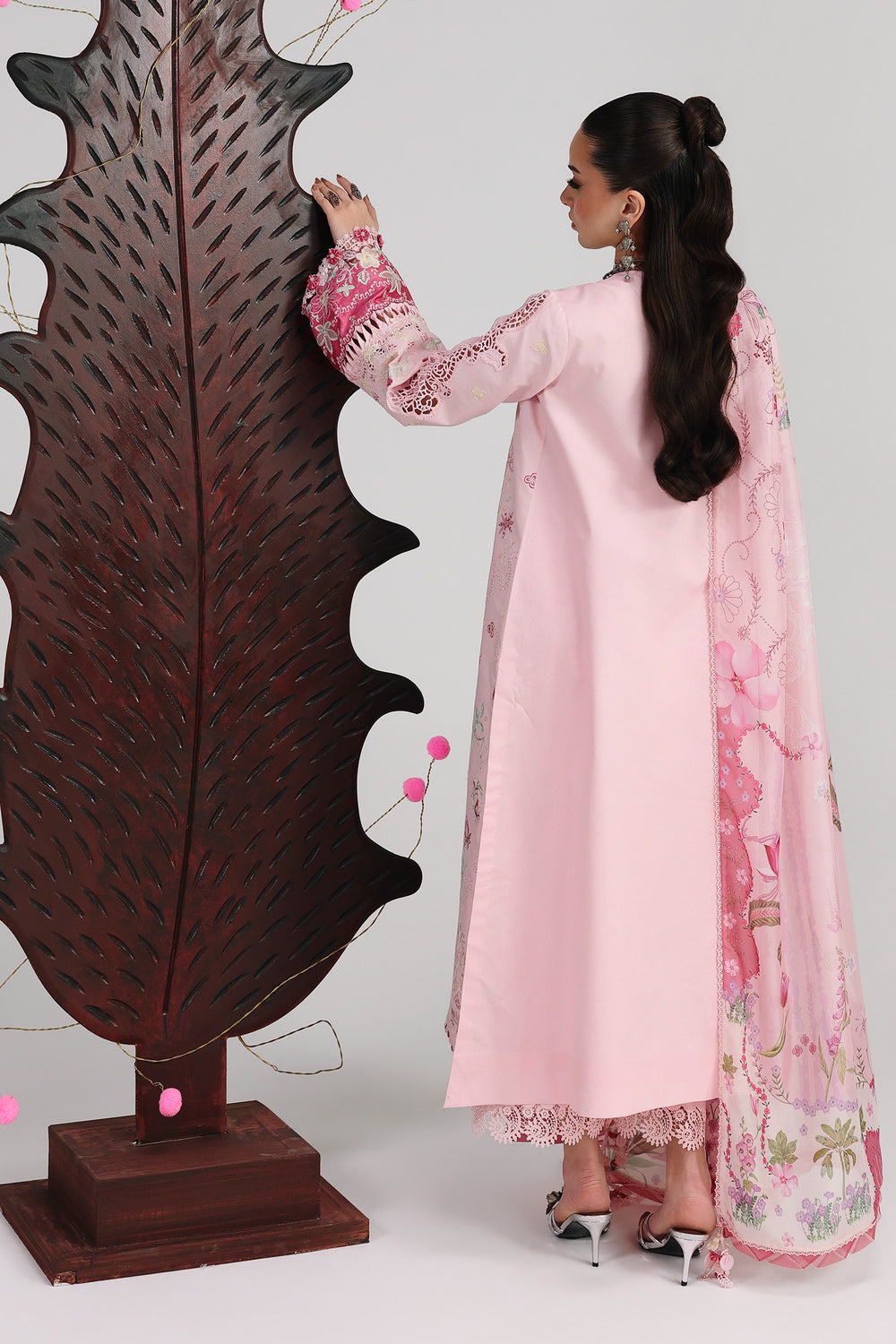 AA1 Original Qalamkar brand stitched 3-piece Luxury Lawn with soft silk printed Dupatta Emberoidered embellished Dress.