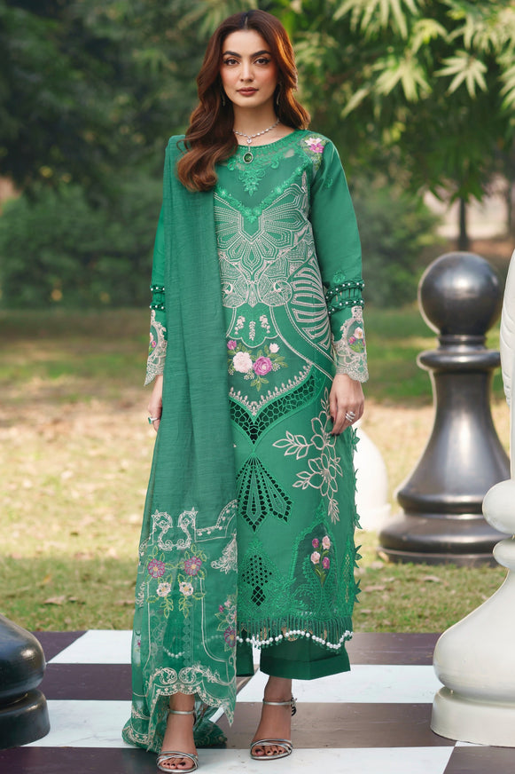 Parishay Brand stitched 3-piece summer wear embroidered luxury suit