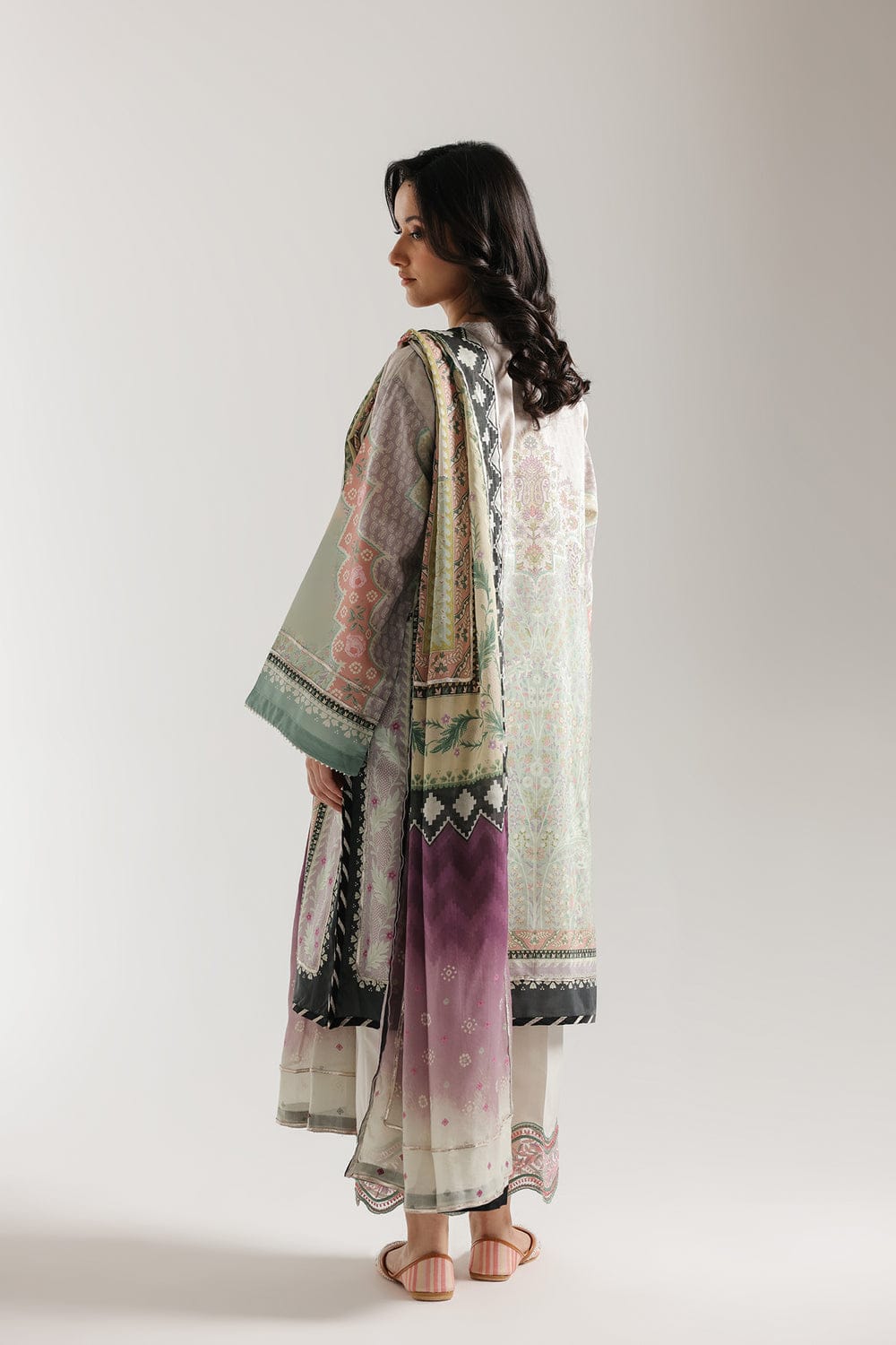 -1 Ethnic original 3-piece summer wear embroidered suit