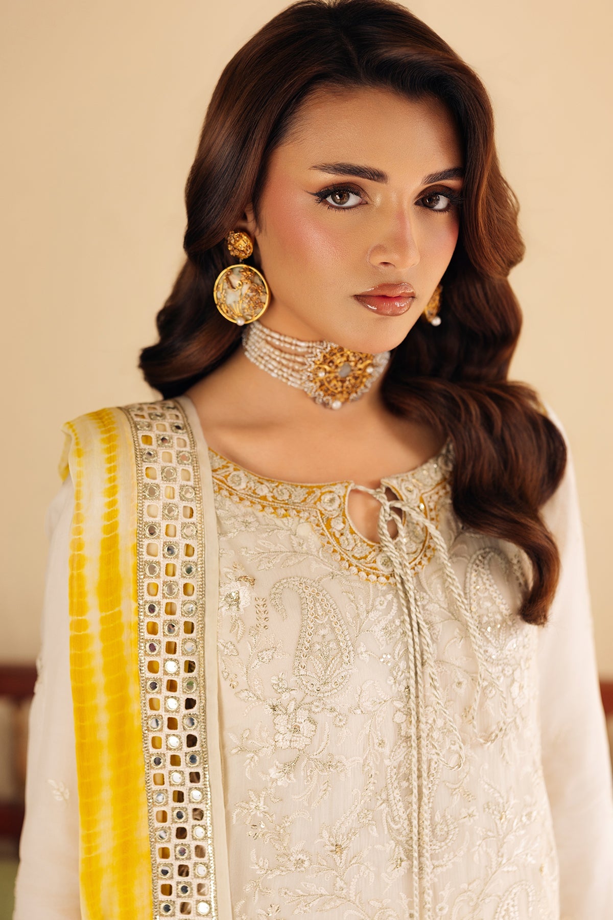 A1 Charizma brand Stitched original luxury embroidered Cline chiffon collection with chiffon dupata embroidered same like pic