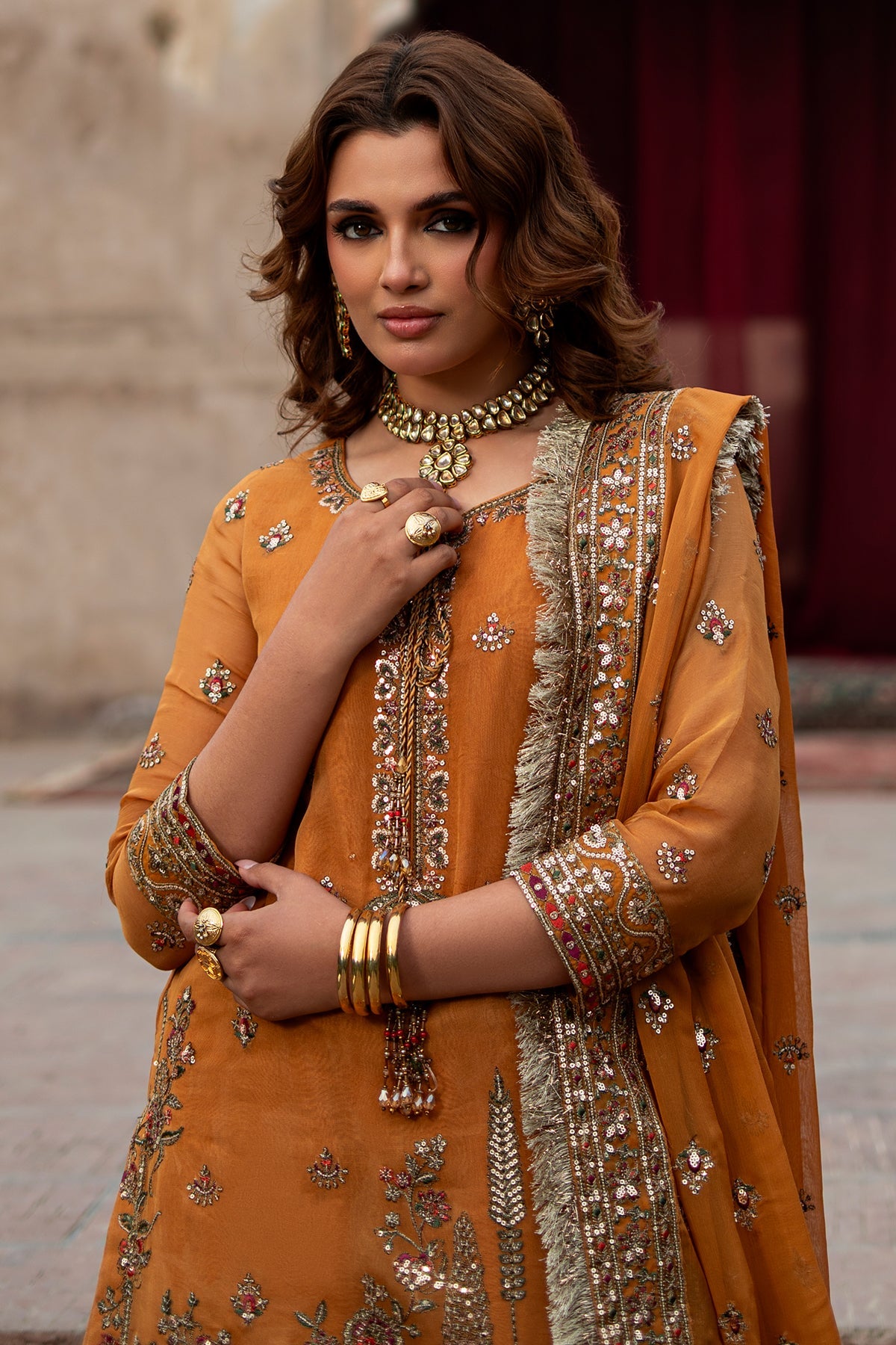 AAA Charizma original Eid Collection chiffon fabric gharara raw silk collection