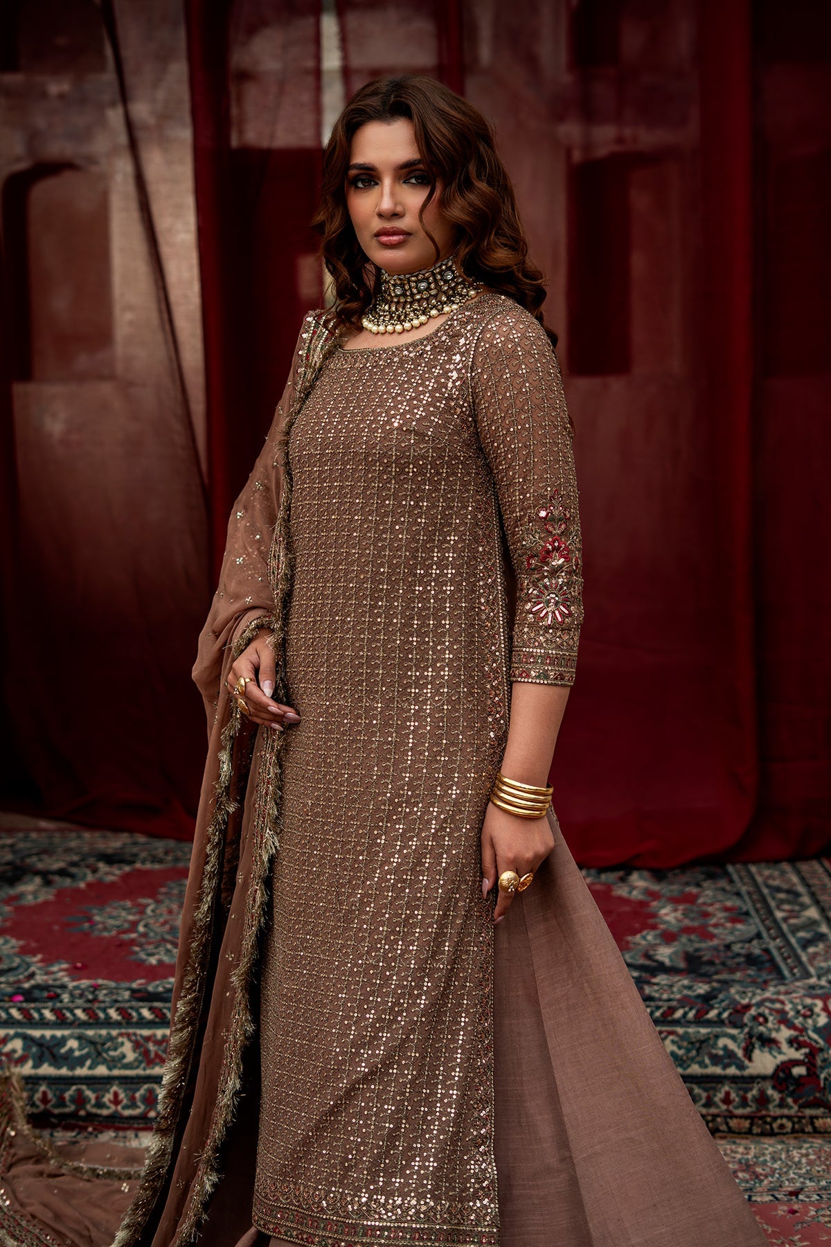 AAA Charizma original Eid Collection Chiffon fabric ghara raw silk material