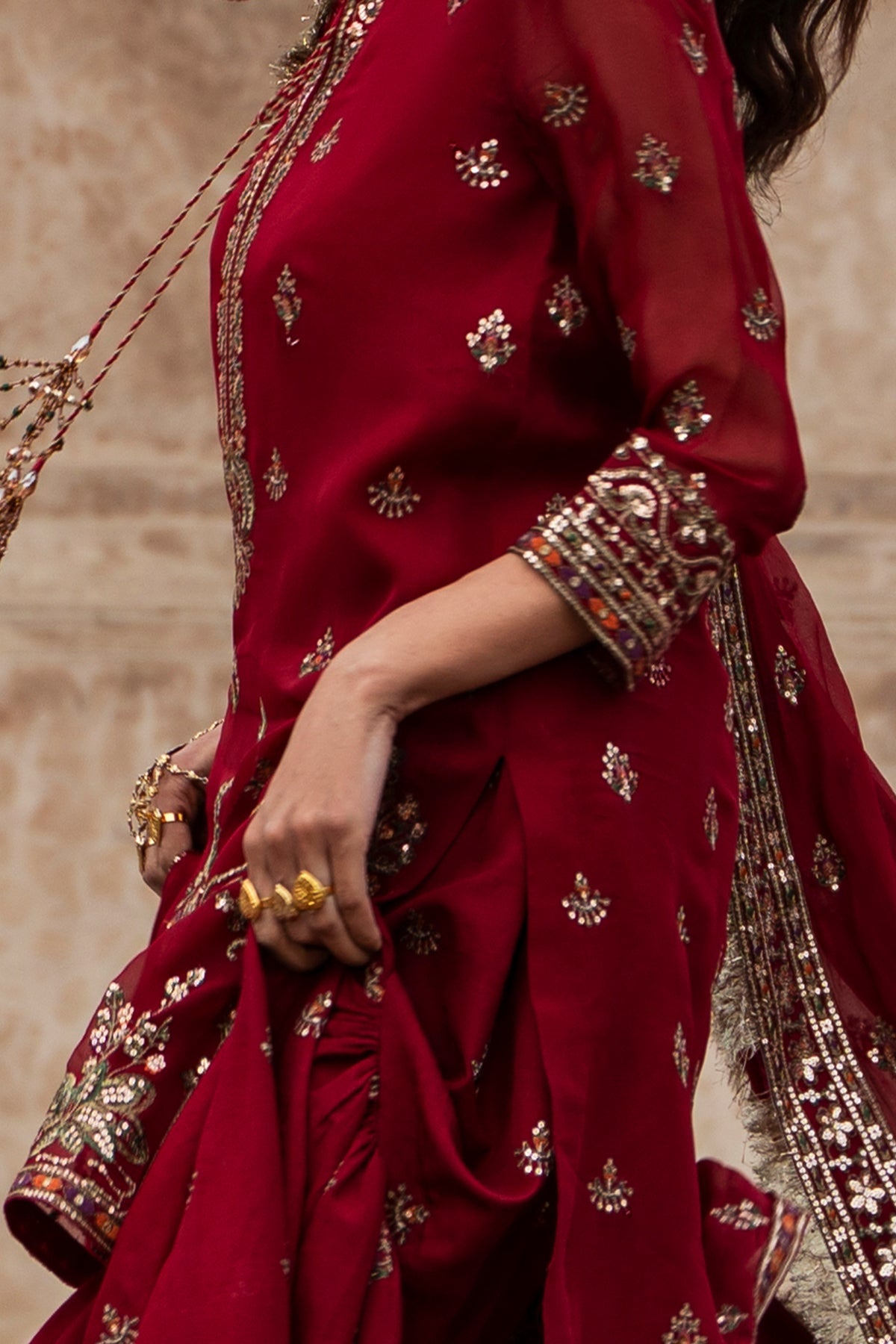 AAA Charizma original Eid Collection Chiffon fabric ghara raw silk collection
