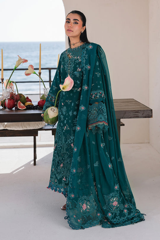 AA1 Qalamqar original brand Stitched 3-piece luxury lawn with chiffon dupata