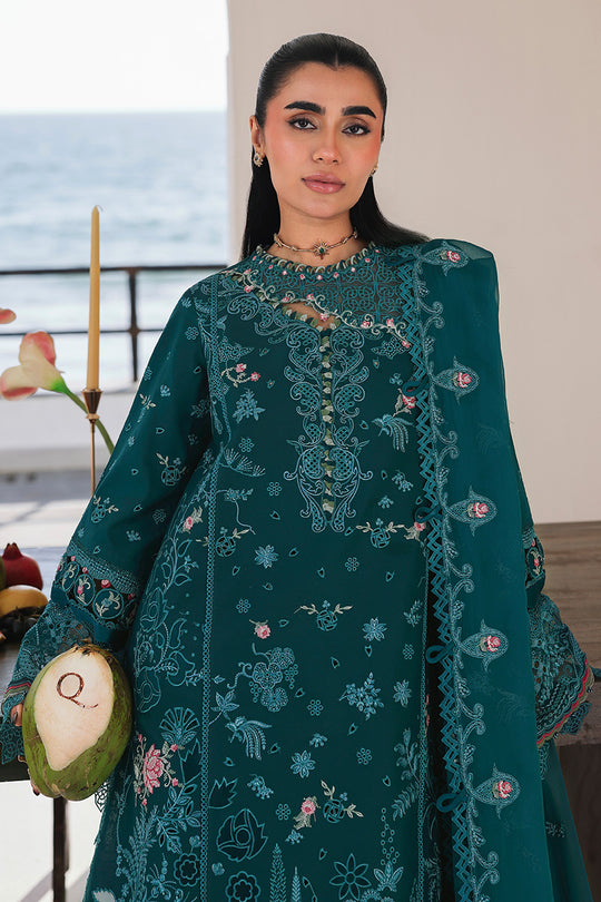 AA1 Qalamqar original brand Stitched 3-piece luxury lawn with chiffon dupata