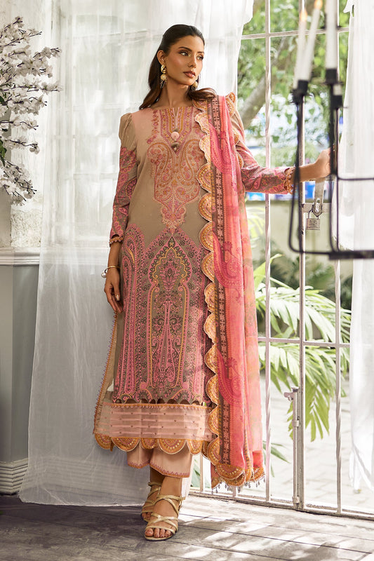 AA1 Charizma Original Brand stitched 3-piece lawn with chiffon dupata