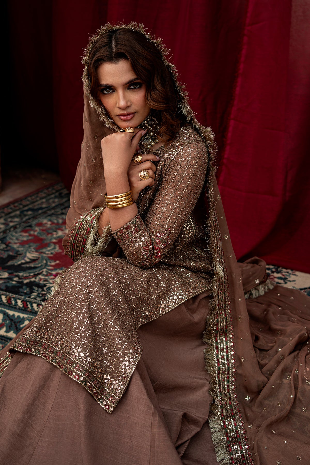 AAA Charizma original Eid Collection Chiffon fabric ghara raw silk material