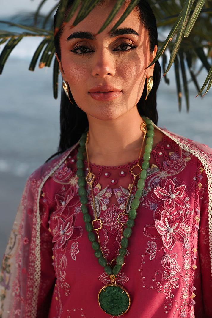 brand stitched Original qalamqar summer wear Luxury embroidered lawn with soft embroidery cottonwood net dupata full embroided