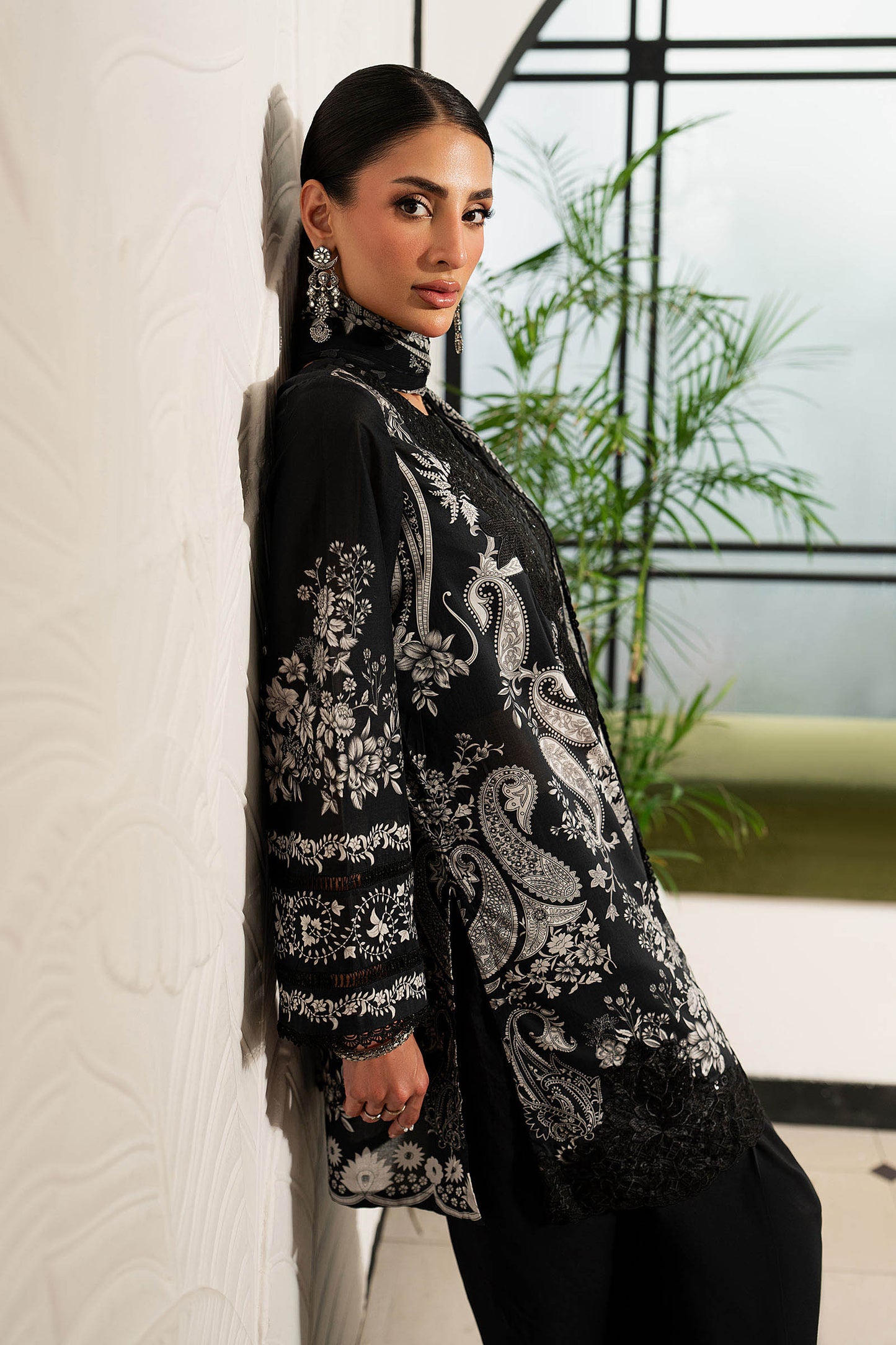 3-Piece Embroidered Lawn suit by Maria B