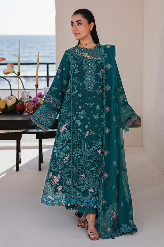 AA1 Qalamqar original brand Stitched 3-piece luxury lawn with chiffon dupata