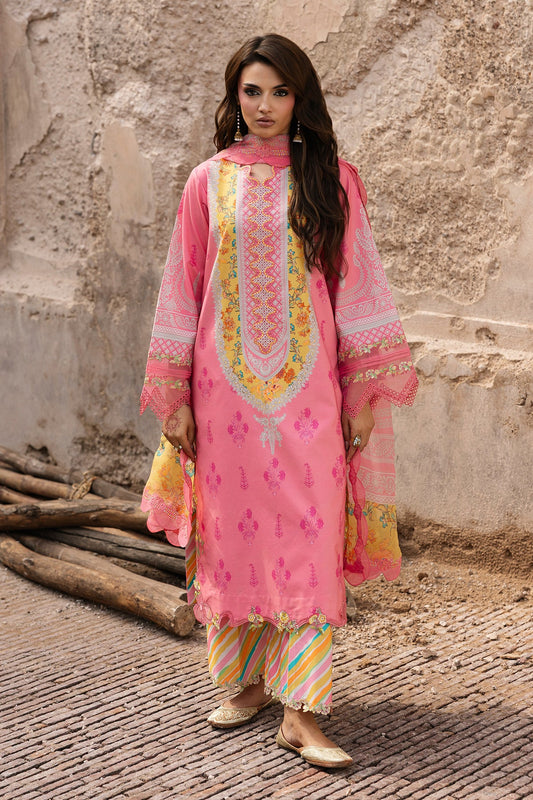 AA1 Charizma Original Brand stitched Embroidered Lawn 3-piece  with chiffon dupata