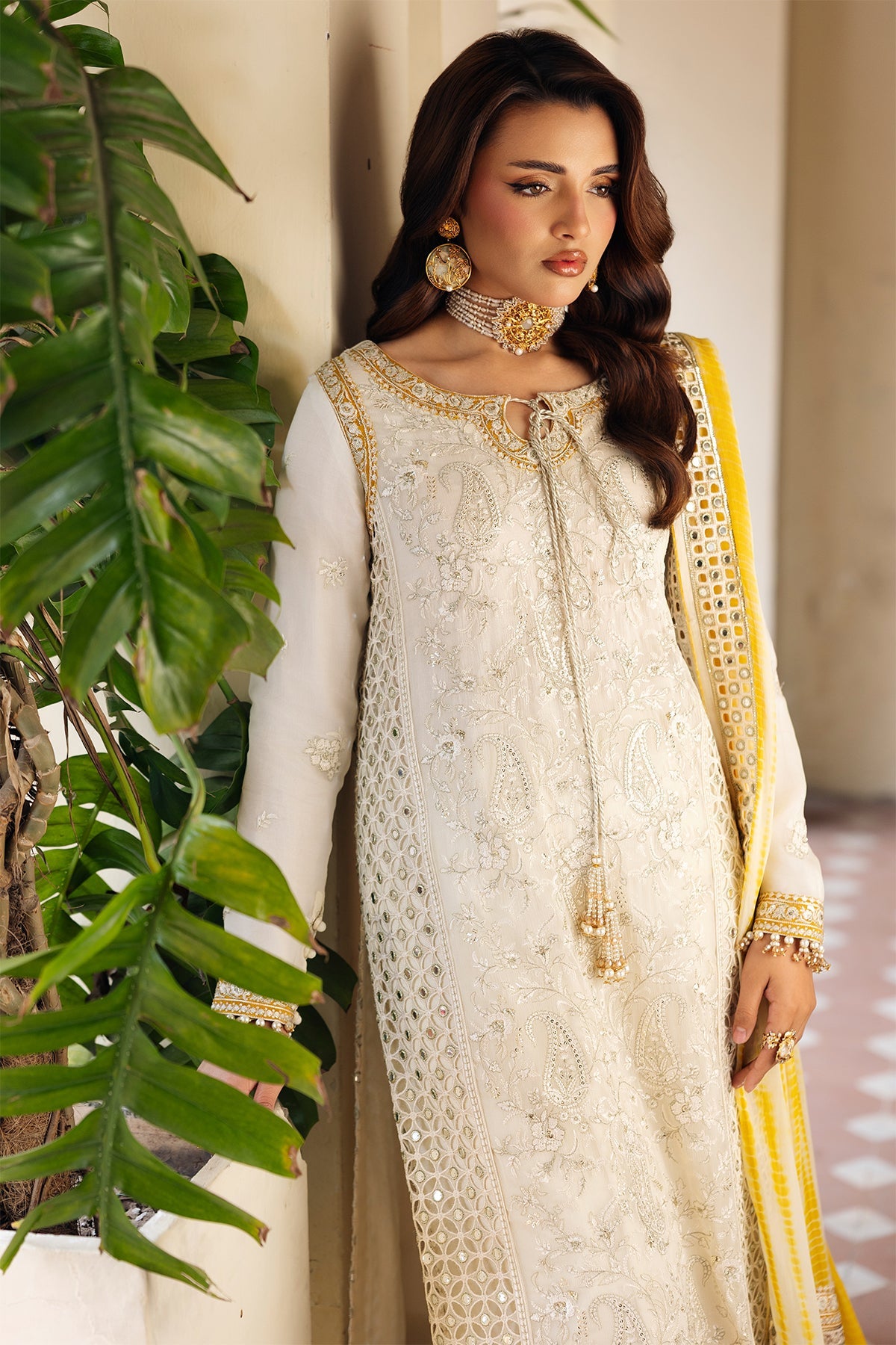 A1 Charizma brand Stitched original luxury embroidered Cline chiffon collection with chiffon dupata embroidered same like pic