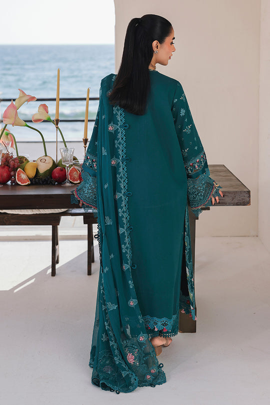 AA1 Qalamqar original brand Stitched 3-piece luxury lawn with chiffon dupata