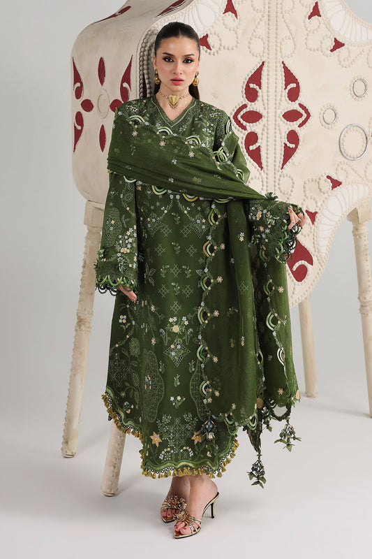 AA1 Original Qalamkar brand stitched 3-piece Luxury Lawn with soft net Dupatta Emberoidered embellished Dress.