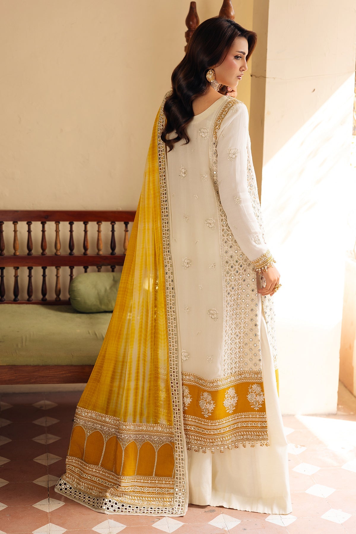 A1 Charizma brand Stitched original luxury embroidered Cline chiffon collection with chiffon dupata embroidered same like pic