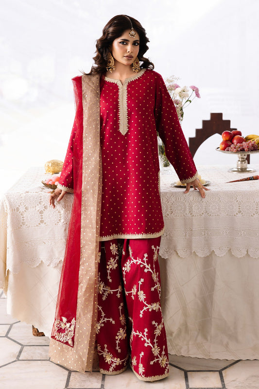 Charizma original raw silk farshi shalwar with soft net dupata