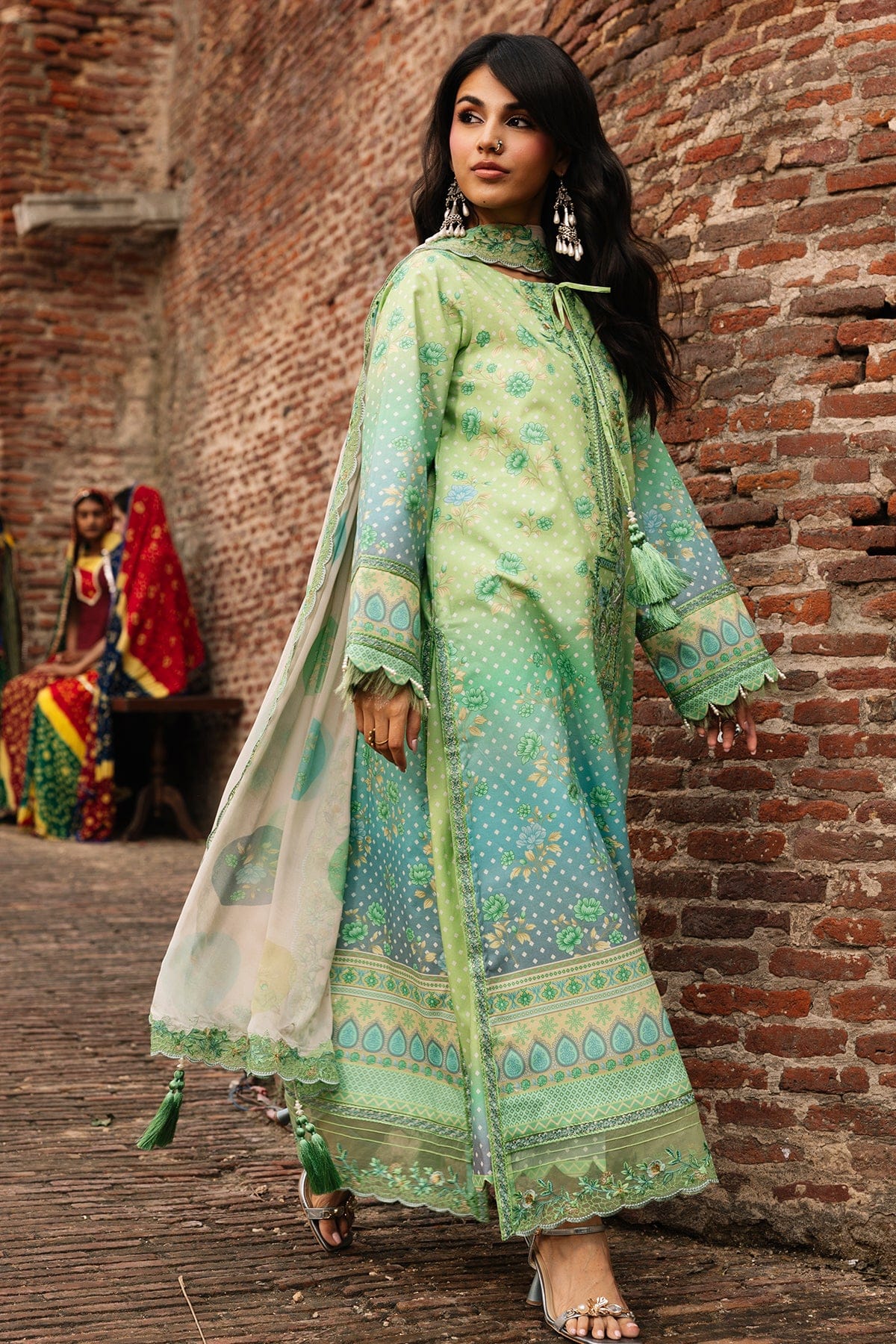 AA1 Charizma Original Brand stitched 3-piece lawn with chiffon dupata